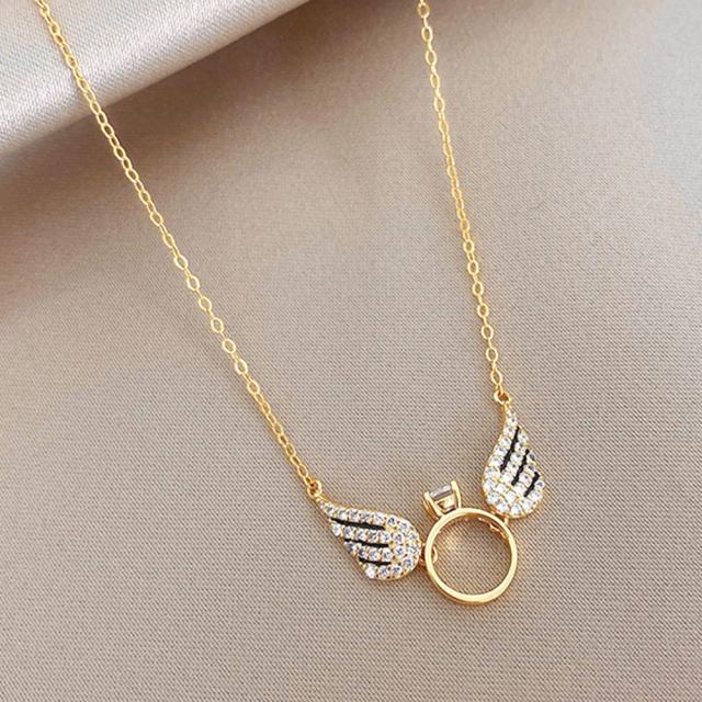 羽根モチーフ ネックレス 華奢 送料無料 即日発送-6