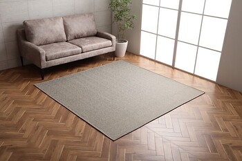 ラグ ベージュ約130×185cm 洗える ジャガード織 ヘリンボーン シンプル 滑りにくい コンパクト オールシーズン カーム 送料無料-13