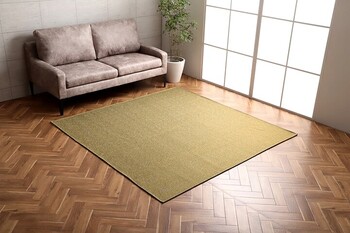 ラグ ベージュ約200×250cm 洗える ジャガード織 ヘリンボーン シンプル 滑りにくい コンパクト オールシーズン カーム 送料無料-25