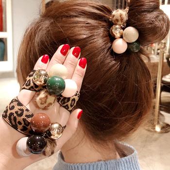 レオパード ヘアゴム 大人っぽい ヒョウ柄 ブレスレット ゴム ヘアゴム 送料無料 即日発送-7