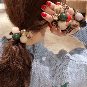 レオパード ヘアゴム 大人っぽい ヒョウ柄 ブレスレット ゴム ヘアゴム 送料無料 即日発送-8