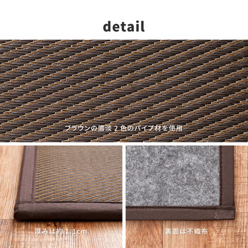 水拭きできる 4つ折り 約100×200×1.1cm PP 畳マットレス 綾模様 送料無料-8