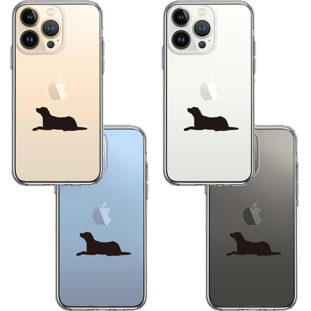 iPhone13Pro ケース クリア犬 シルエット ラブラドールレトリバー スマホケース 側面ソフト 背面ハード ハイブリッド 送料無料-1