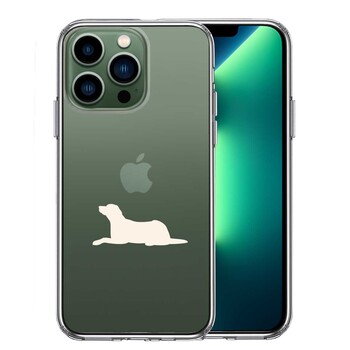 iPhone13Pro ケース クリア犬 ラブラドールレトリバー 白 スマホケース 側面ソフト 背面ハード ハイブリッド 送料無料-0