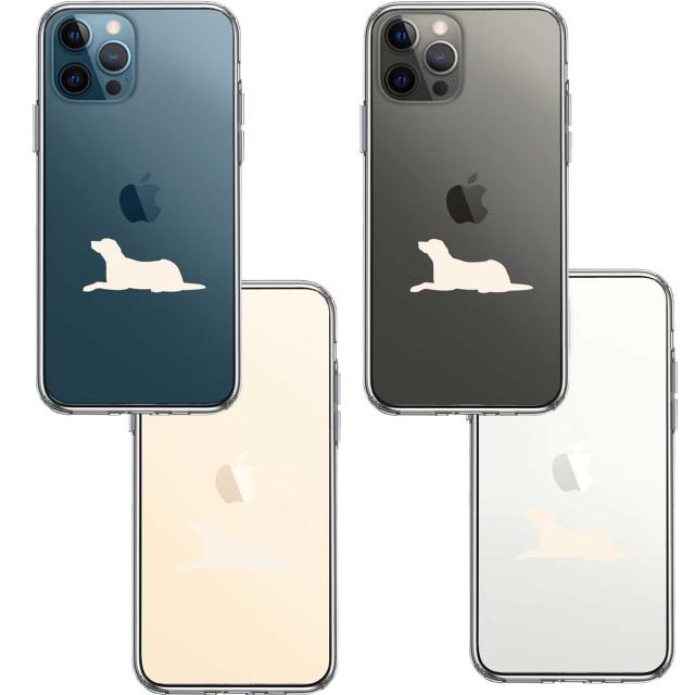 iPhone12Pro ケース クリア 犬 ラブラドールレトリバー 白 スマホケース 側面ソフト 背面ハード ハイブリッド 送料無料-1