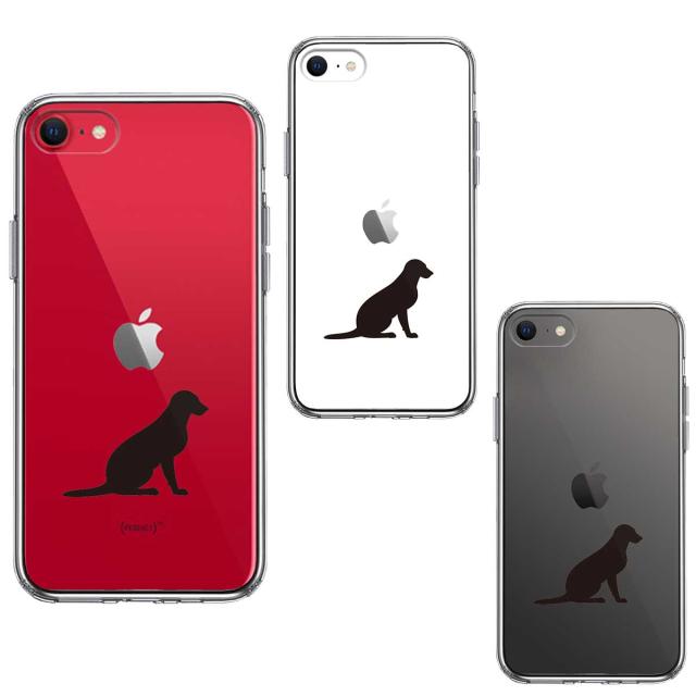 iPhoneSE ケース 第3世代 第2世代 クリア 犬 ラブラドールレトリバー２ スマホケース 側面ソフト 背面ハード ハイブリッド 送料無料-1
