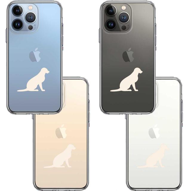 iPhone13Pro ケース クリア犬 ラブラドールレトリバー2 白 スマホケース 側面ソフト 背面ハード ハイブリッド 送料無料-1