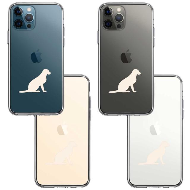 iPhone12Pro ケース クリア 犬 ラブラドールレトリバー2 白 スマホケース 側面ソフト 背面ハード ハイブリッド 送料無料-1