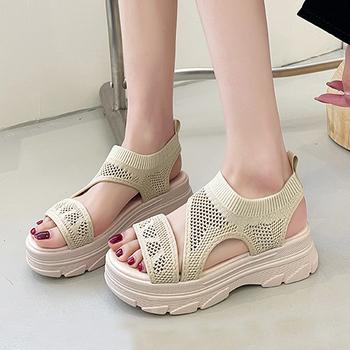 サンダル 厚底 ニットサンダル レディース 送料無料 即日発送-9