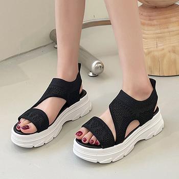 サンダル 厚底 ニットサンダル レディース 送料無料 即日発送-2