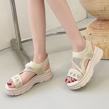 サンダル 厚底 ニットサンダル レディース 送料無料 即日発送-8