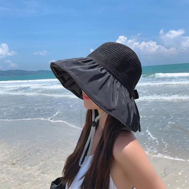 サンバイザー バケットハットバックリボン 送料無料 即日発送-4