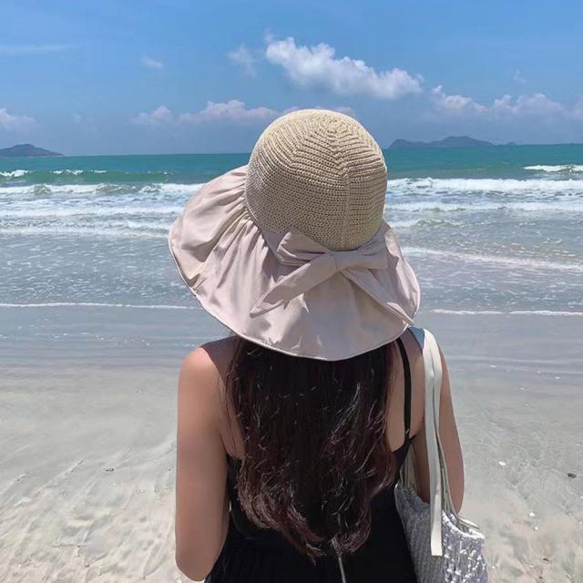 サンバイザー バケットハットバックリボン 送料無料 即日発送-5