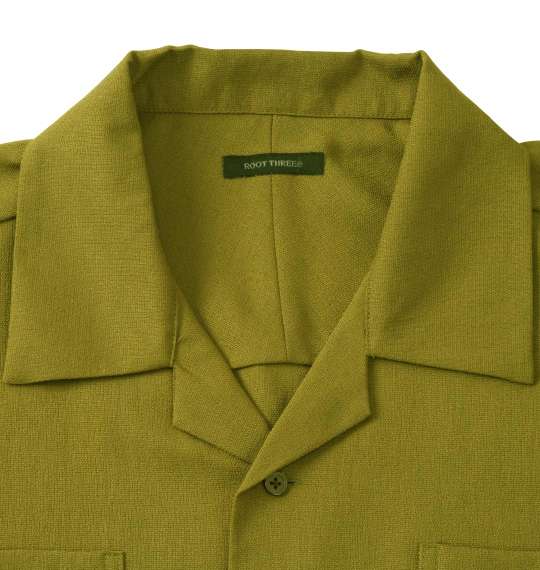 大きいサイズ ROOT THREE ポリストレッチオープンカラー半袖シャツ 3L 4L 5L 6L 7L 8L ラッピング可 送料無料 即日発送-4