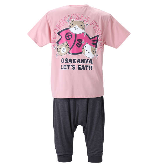 大きいサイズ NECOBUCHI-SAN 天竺半袖Tシャツ+カチオン七分丈サルエルパンツ 3L 4L 5L 6L ラッピング可 送料無料 即日発送-2