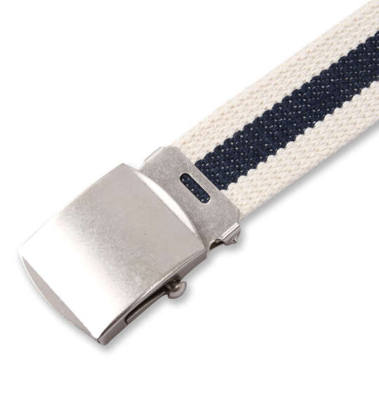 大きいサイズ ライン入りGIベルト 6L キナリ ネイビー ラッピング可 送料無料 即日発送-1