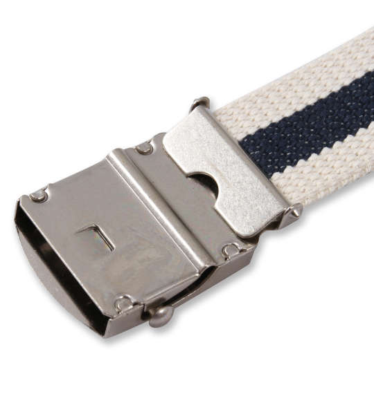 大きいサイズ ライン入りGIベルト 6L キナリ ネイビー ラッピング可 送料無料 即日発送-3