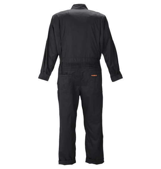 大きいサイズ FORECAST T Cツイル長袖股ハギつなぎ服 3L 4L 5L 6L 7L 8L ブラック ラッピング可 送料無料 即日発送-1