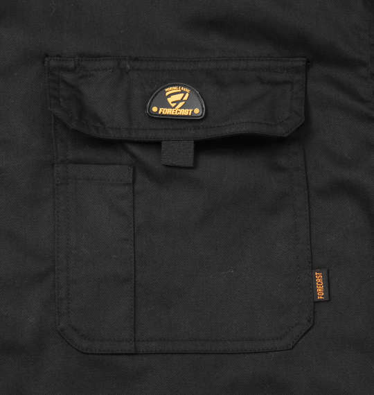 大きいサイズ FORECAST T Cツイル長袖股ハギつなぎ服 3L 4L 5L 6L 7L 8L ブラック ラッピング可 送料無料 即日発送-4