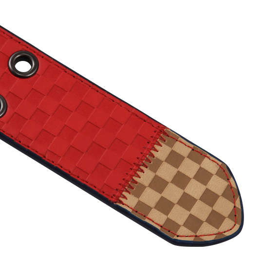 大きいサイズ OUTDOOR PRODUCTS ブロックチェックストレッチベルト 3L 4L　レッド ラッピング可 送料無料 即日発送-2