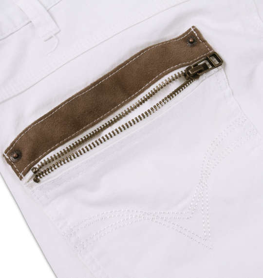 大きいサイズ Mc.S.P カツラギストレッチ合皮使いパンツ 100 110 120 130 140 150 160　ホワイト ラッピング可 送料無料 即日発送-5