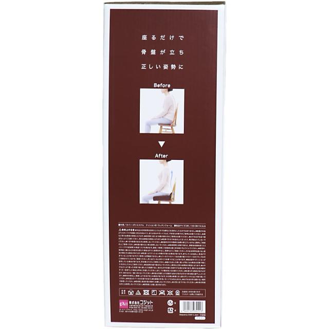 コジット 腰痛対策クッション ブラウン 送料無料-2