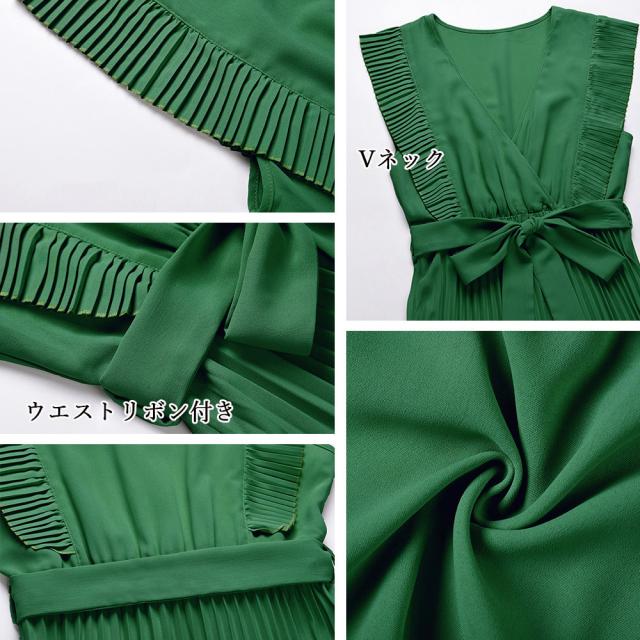 ワンピース プリーツワンピース レディース夏 送料無料 即日発送-3