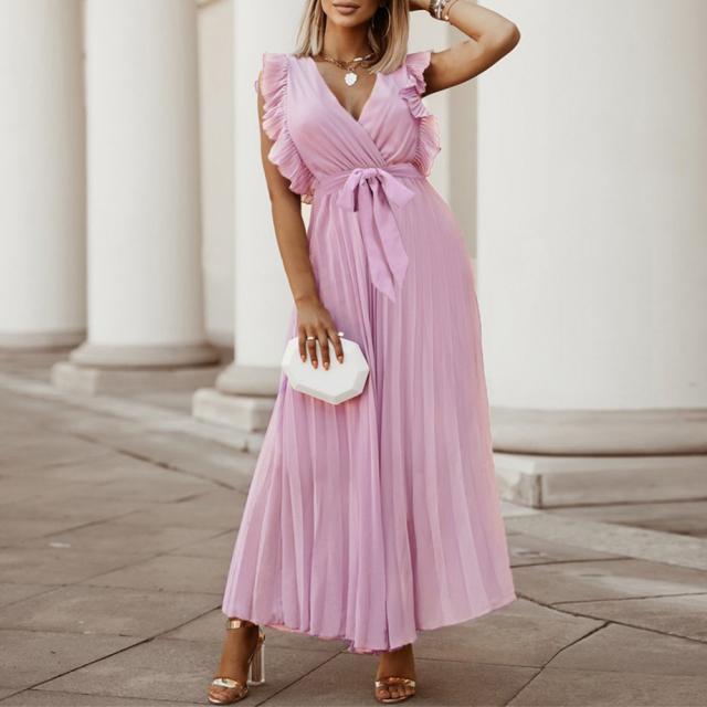 ワンピース プリーツワンピース レディース夏 送料無料 即日発送-7