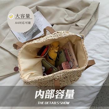 ストローバッグ 大容量 麦わらバック 送料無料 即日発送-3