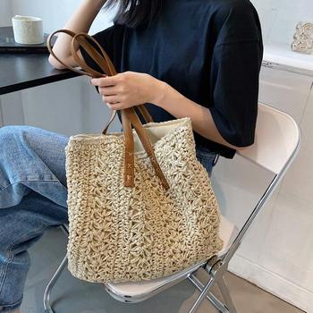 ストローバッグ 大容量 麦わらバック 送料無料 即日発送-4