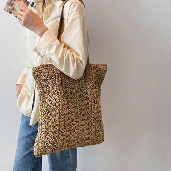 ストローバッグ 大容量 麦わらバック 送料無料 即日発送-6