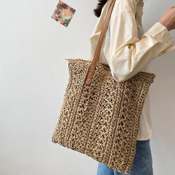 ストローバッグ 大容量 麦わらバック 送料無料 即日発送-8