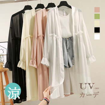 サマーカーディガン レディース シフォン 送料無料 即日発送-0