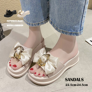 サンダル 厚底サンダル 蝶結び レディース 夏靴 送料無料 即日発送-0