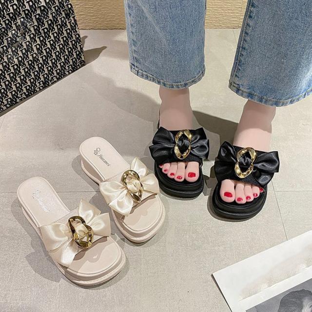 サンダル 厚底サンダル 蝶結び レディース 夏靴 送料無料 即日発送-9