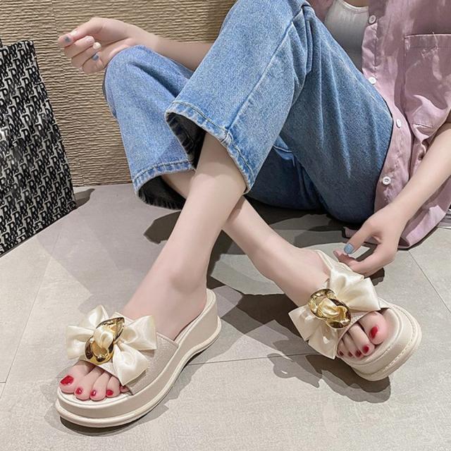 サンダル 厚底サンダル 蝶結び レディース 夏靴 送料無料 即日発送-3
