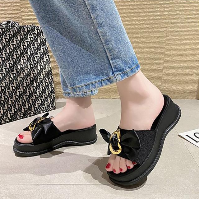 サンダル 厚底サンダル 蝶結び レディース 夏靴 送料無料 即日発送-6