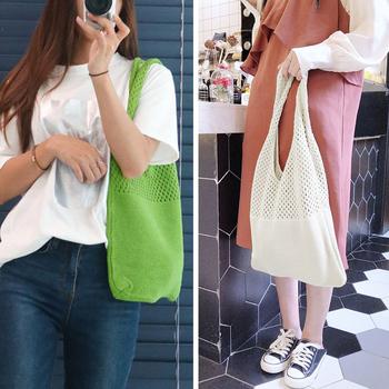 トートバッグ ニット編み バッグ鞄かばん 送料無料 即日発送-5