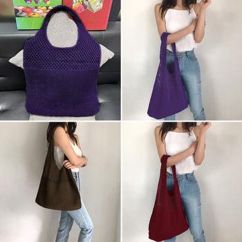 トートバッグ ニット編み バッグ鞄かばん 送料無料 即日発送-6