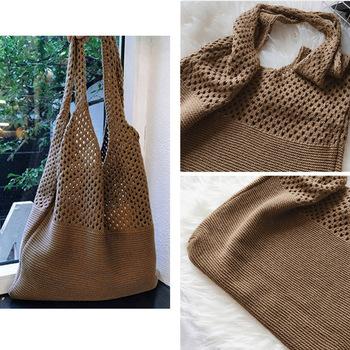 トートバッグ ニット編み バッグ鞄かばん 送料無料 即日発送-7