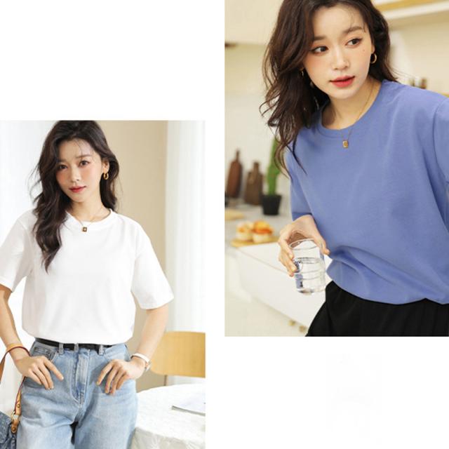 Tシャツ 半袖 無地Tシャツ カットソー 送料無料 即日発送-4