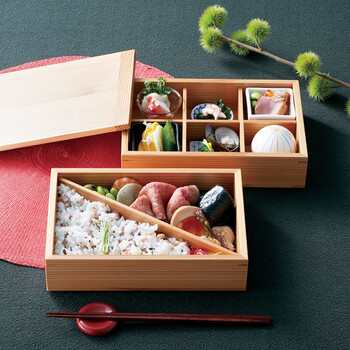 和食器 二段箱膳 木曽杉 送料無料-1