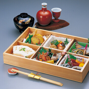 和食器 木曽杉 六ツ切箱膳 送料無料-1