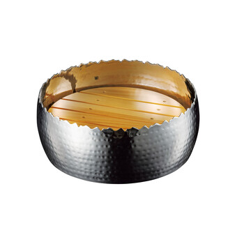 ステンレス槌目 浅型盛鉢用 目皿 小 送料無料-1