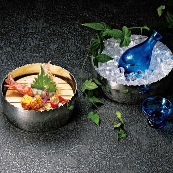 ステンレス槌目 浅型盛鉢用 目皿 小 送料無料-3