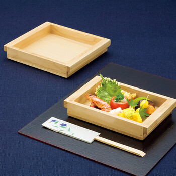 杉 おはこ長角盛箱 竹ス付 大 送料無料-2