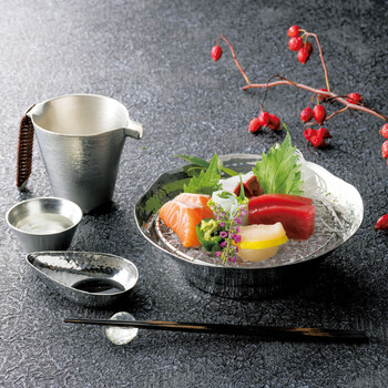 ステンレス槌目 花びら鍋 送料無料-2