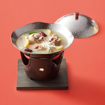 ステンレス槌目 花びら鍋 送料無料-4