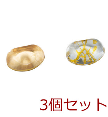 硝子豆箸置 金 金糸 キッチン 日本製 3セット 送料無料-3