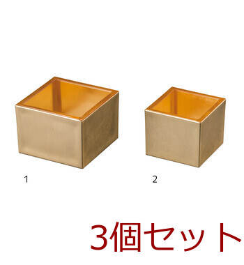 金箔貼クリア枡 3勺 Cool Japan インテリア雑貨 日本製 3セット 送料無料-5